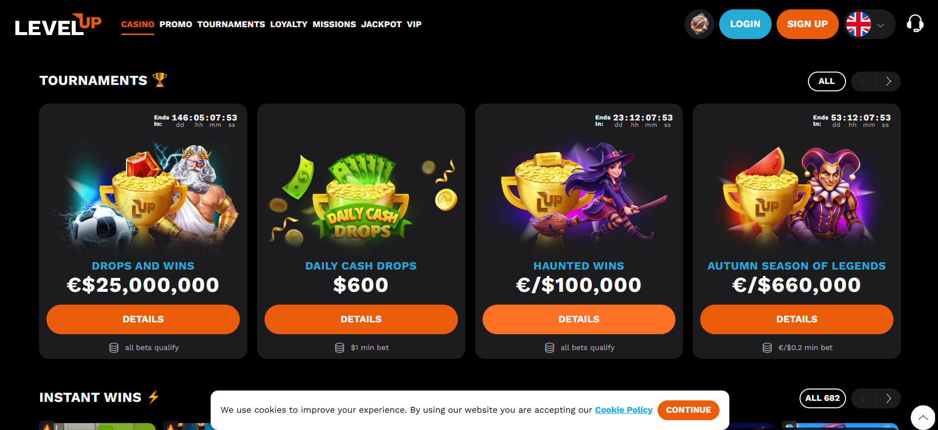 LevelUp Casino live dealer tables